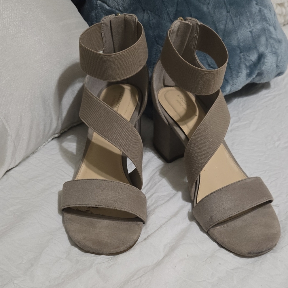 Liz Claiborne Taupe Strappy Heels
